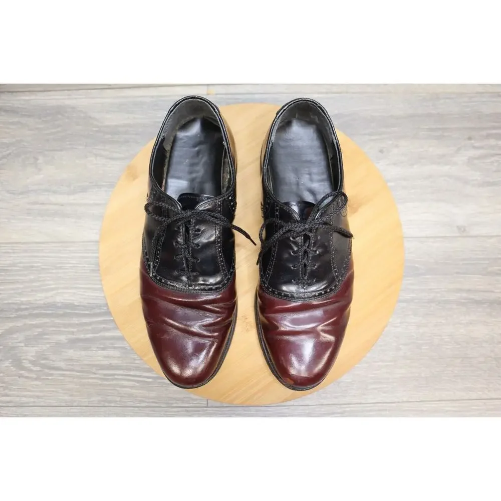Goodyear Shoe Mens 9 M Neolite Brown Black Oxford Dress Almond Toe Leather
